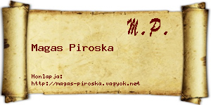 Magas Piroska névjegykártya