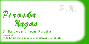 piroska magas business card